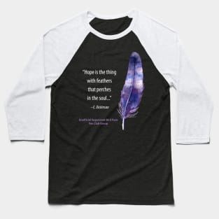 purple feather quote Baseball T-Shirt